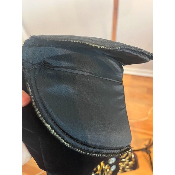 Cervelle Jacket M Black Vintage Artsy Metallic Mature Neutral Office Military - Picture 13 of 15